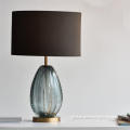 Green Glass Table Lamp Bubble ash Blue glass lamp Base Table lamp Supplier
